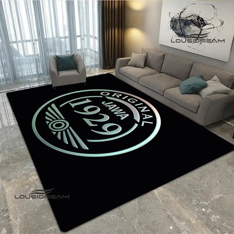 Jawa motorcycle logo printed carpet Fashion yoga mat Non -slip carpet anime rug washroom floor mat bedroom decor