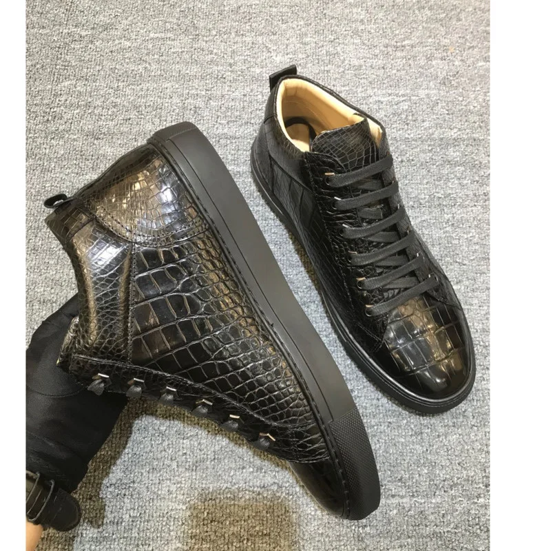 Novo negócio formal sapatos de couro genuíno dos homens tendência da moda casual alta sapatos esportivos de alta qualidade rendas até luxo tênis acolhedor