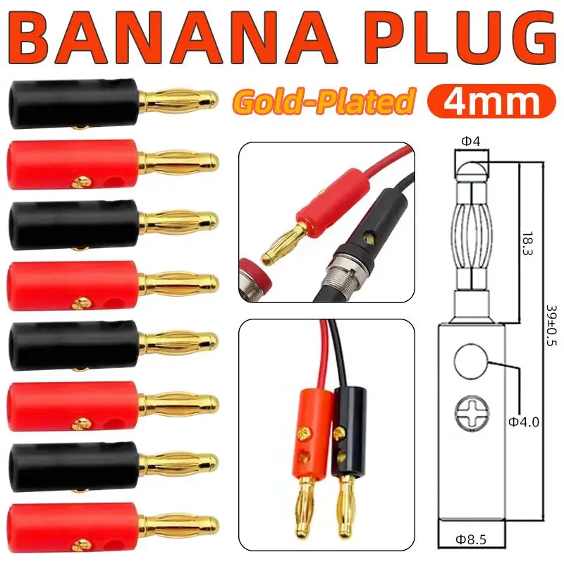 10Pcs 4MM Banana Plug Socket Terminal SetHigh Conductivity Connectors Audio Speaker Wire Connector For DIY Electronic Projects