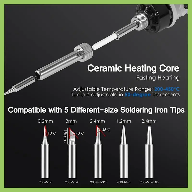 

ABJT-80W Electric Soldering Iron Digital Internal Thermal Heating Electronic Welding Tools