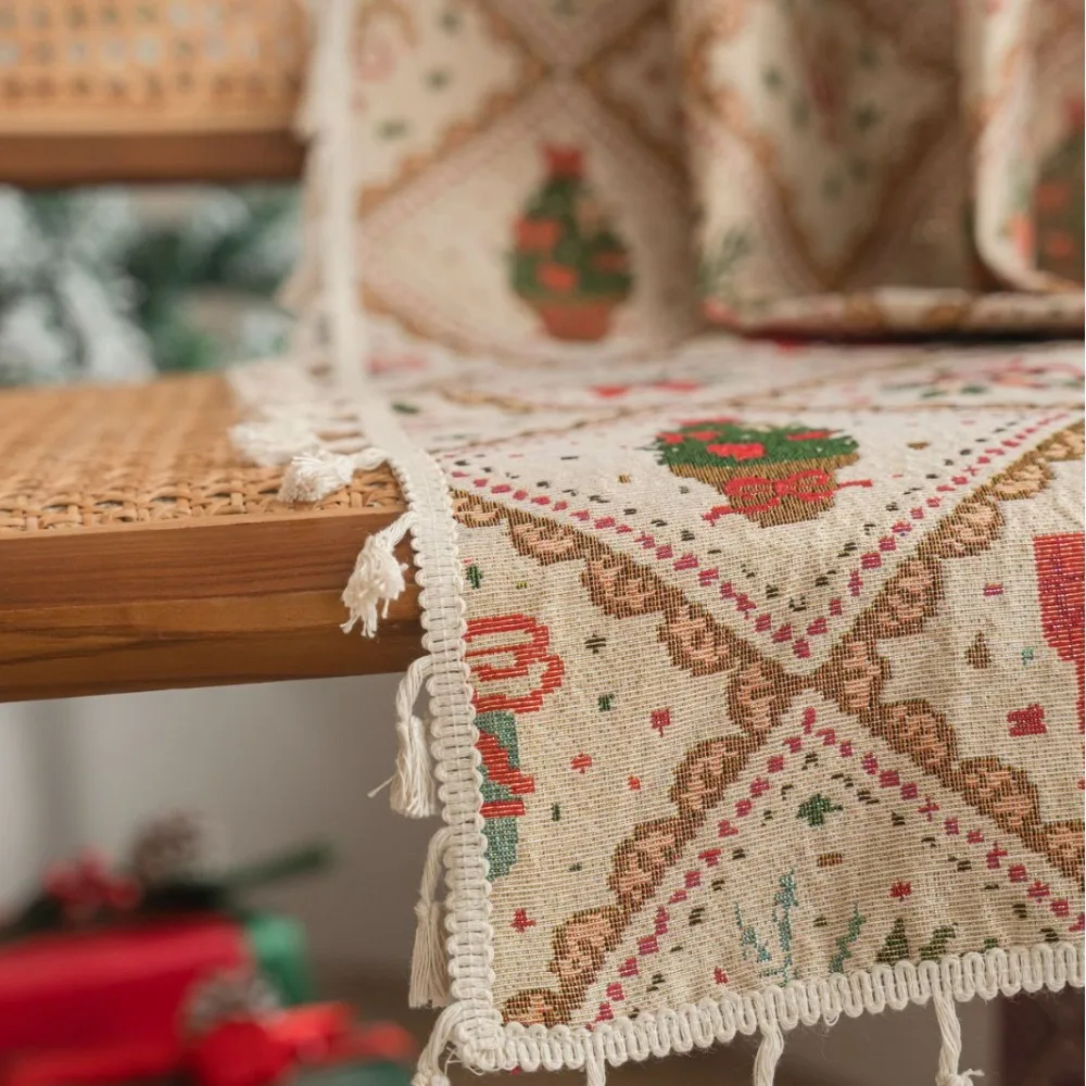 1 Panel  2026 Christmas Decorations Curtains-cotton Window Curtains for Living Room Birds Printed Bedroom Window Blackout Drapes