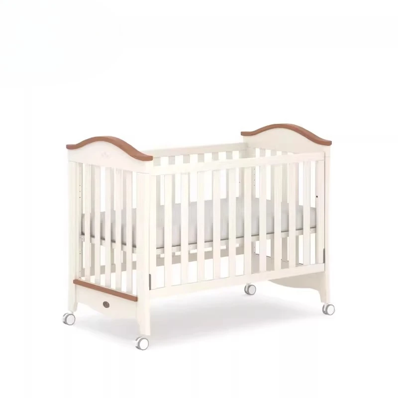 crib, newborn bed, movable splicing bed, crib, children's guardrail bed