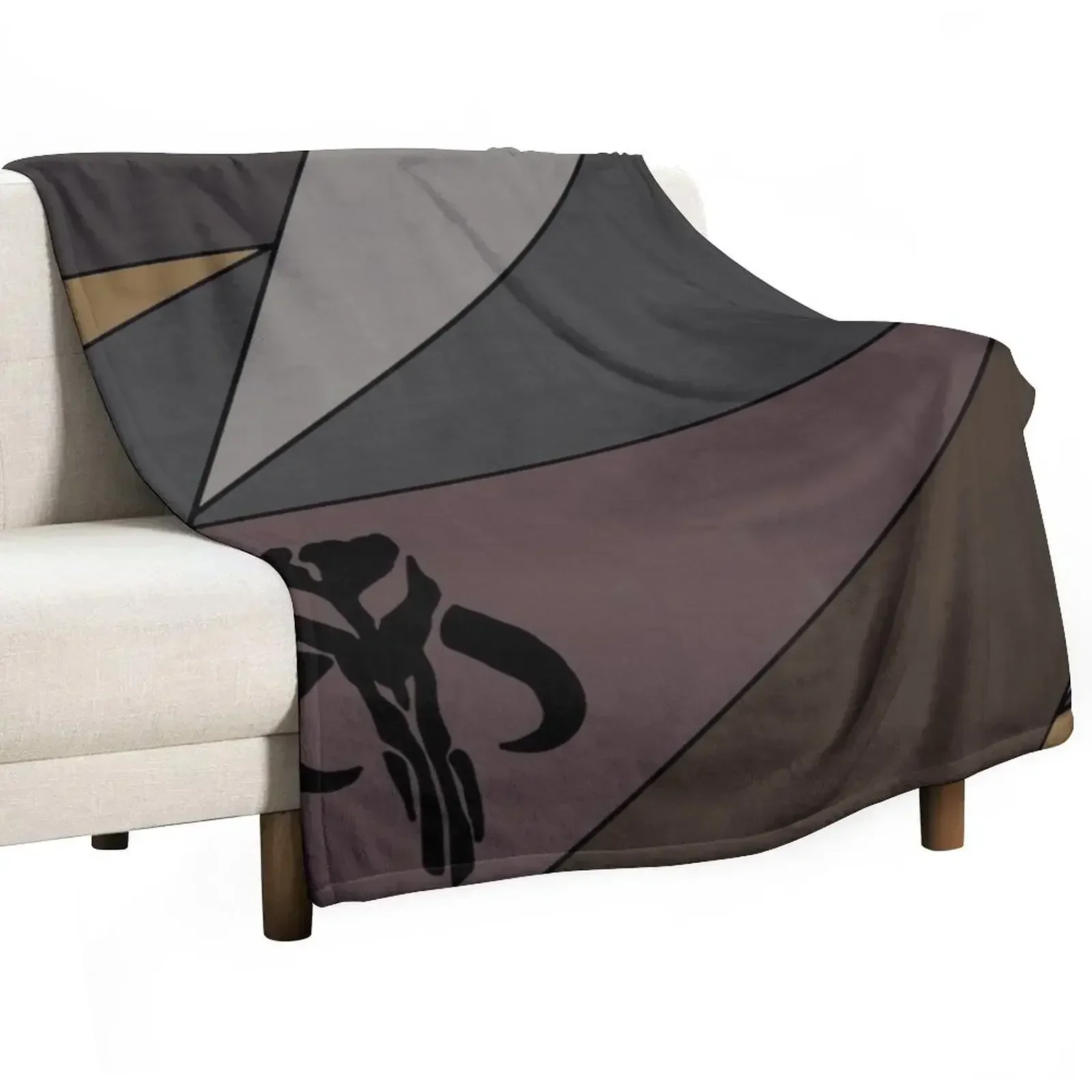 Mando - Abstrakt Throw Blanket Thermals For Travel Cute Heavy Travel sofa bed Large Blankets