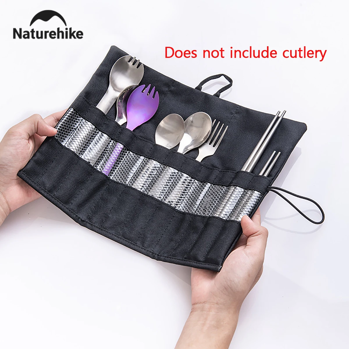 

Naturehike 2026 New Outdoor Cutlery Storage Bag Portable Folding Lightweight 8cm Widen Hanging Cooking Tableware Bags