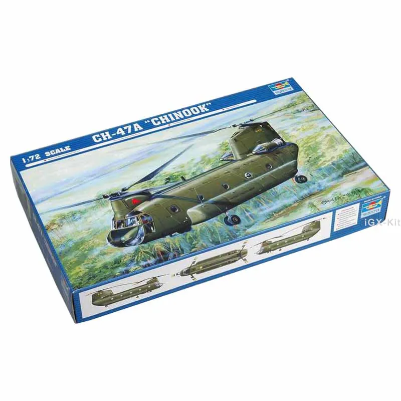 

Trumpeter 01621 1/72 Scale US CH47 CH-47 CH-47A Chinook Medium Lift Helicopter Plastic Assembly Model Building Kit Toy Gift