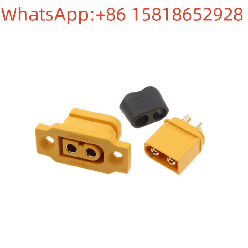 10pcs Amass XT60E-F Female Connector for RC Model Power, Fixed Battery Interface Connector for Model Motors and ESCs, XT60H Plug