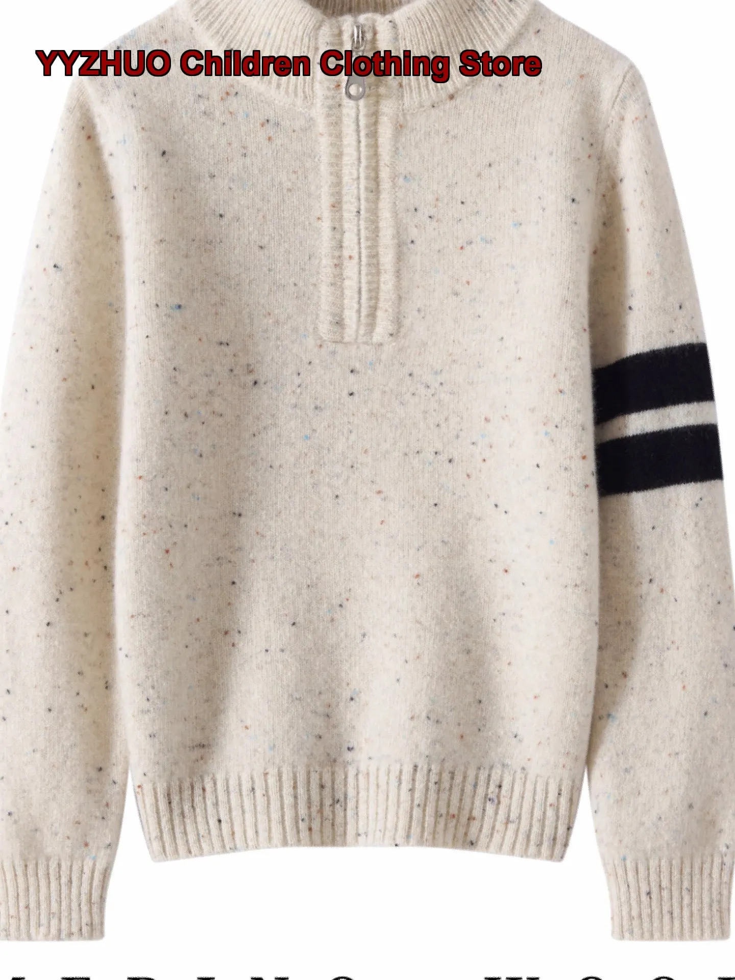 Girls Knit Top Kids Autumn Winter Mock Neck Zip Up Knit Top Thickened Solid Color Toddler High Neck