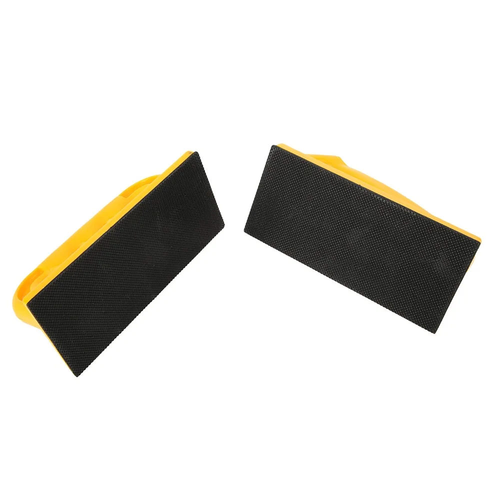 

2 Pack Non-Slip Pad Safety Push Block Ergonomic Handle Angled Handle Woodworking Push Block Yellow Rubber Podular Pattern