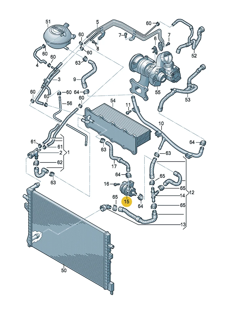 BOICY Engine Auxiliary Water Pump for Jetta Polo Tiguan Golf Sharan Touran Caddy A1 A3 Q2 Q3 5G0965567A 5Q0965567G 2Q0965567