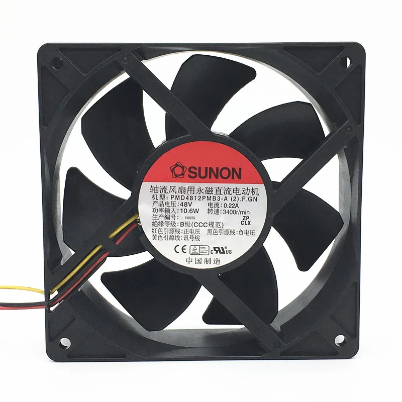 

SUNON PMD4812PMB3-A DC 48V 10.6W 120x120x38mm 3-Wire Server Cooling Fan