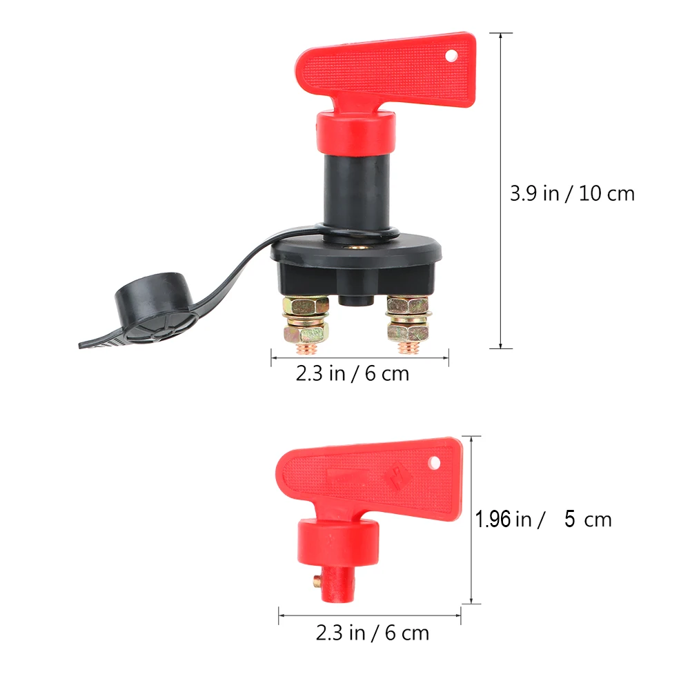 1 Removable Keys For Truck Boat Marine ATV Power Isolator Cut Off Kill Switch Car Battery Disconnect Switch Car Accessories