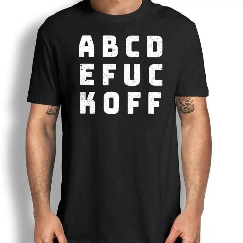 

Abcdefuckoff Novelty T Shirt Funny Cursing Swear Hidden Message Tee