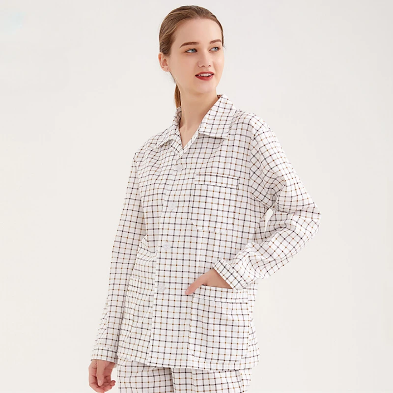 Comfortable Cotton Patient Clothes Men Women Hospital Gown Long/Short Sleeve Easy Nursing Care Shirt and pants