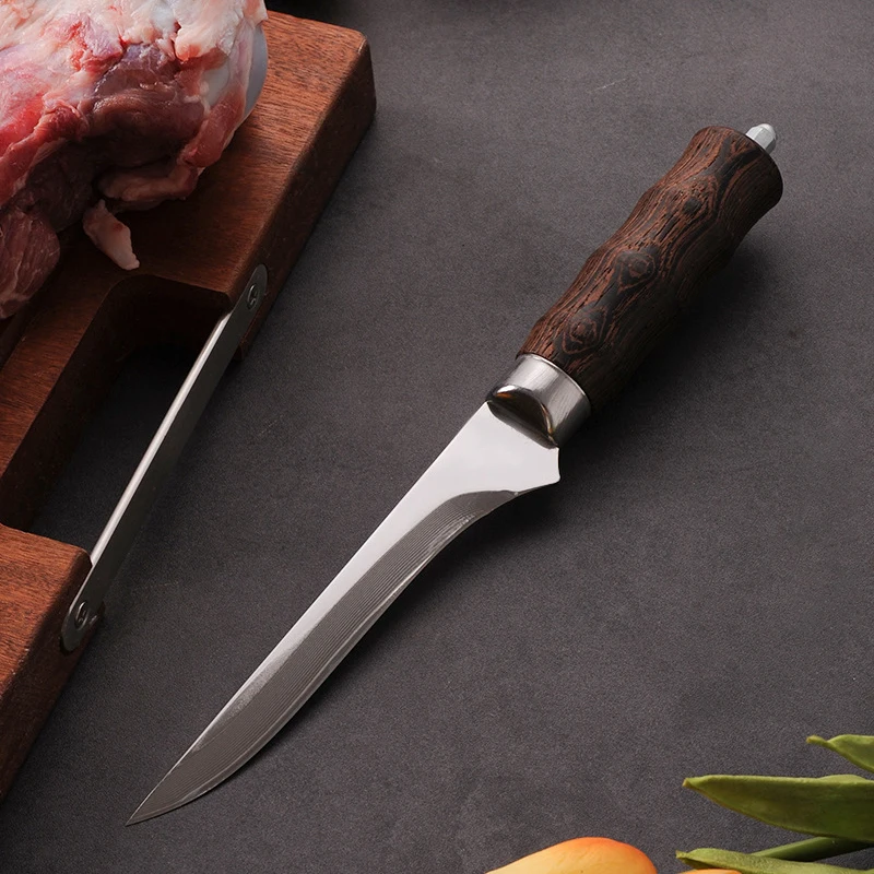 

Professional meat Butcher knife Seiko Fleshing knife Shaving bone dividing knife Kitchen knife sharp Damascus Steel boning knife