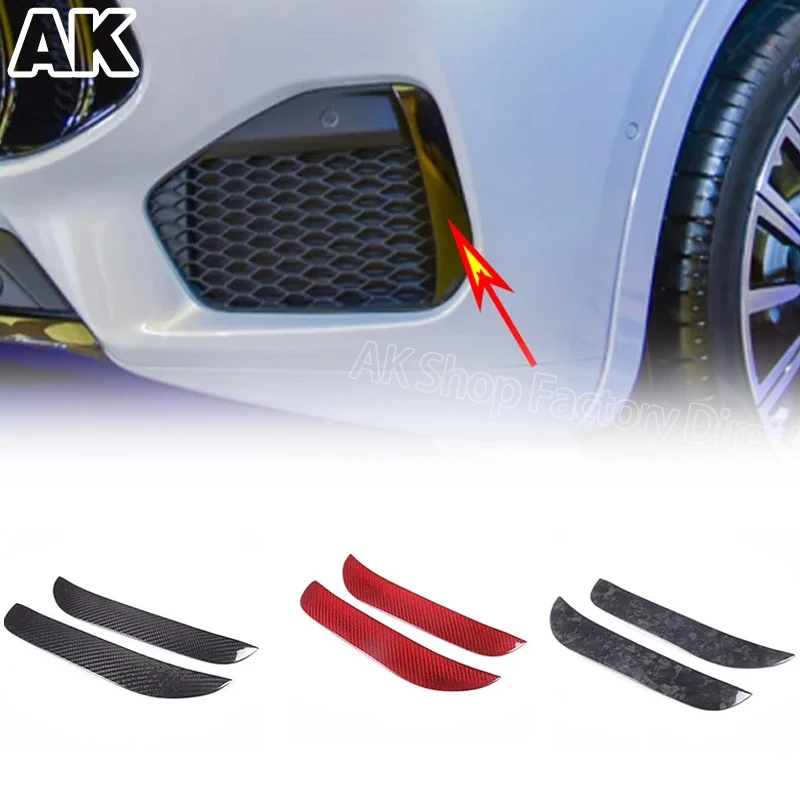 For Maserati Grecale 2022 2023 Real carbon fiber Car Front Bumper Fog Lamp Frame Decoration Cover Trim Stickers Accessories