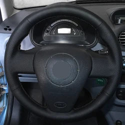 Microfiber Leather Car Steering Wheel Cover for Citroen C3 2001-2009 Auto Braid On The Steering Wheel Cover Accessories Styling