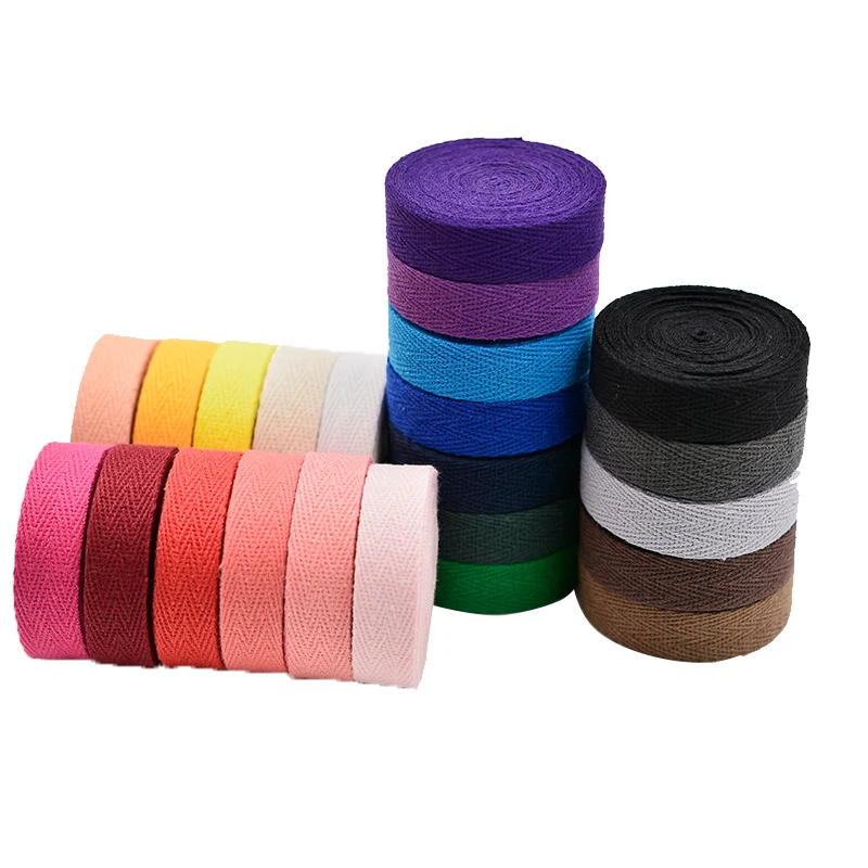 New Colourful 10mm 20mm Chevron 100% Cotton Ribbon Webbing Herring Bonebinding Tape Lace Trimming for Packing Accessories DIY