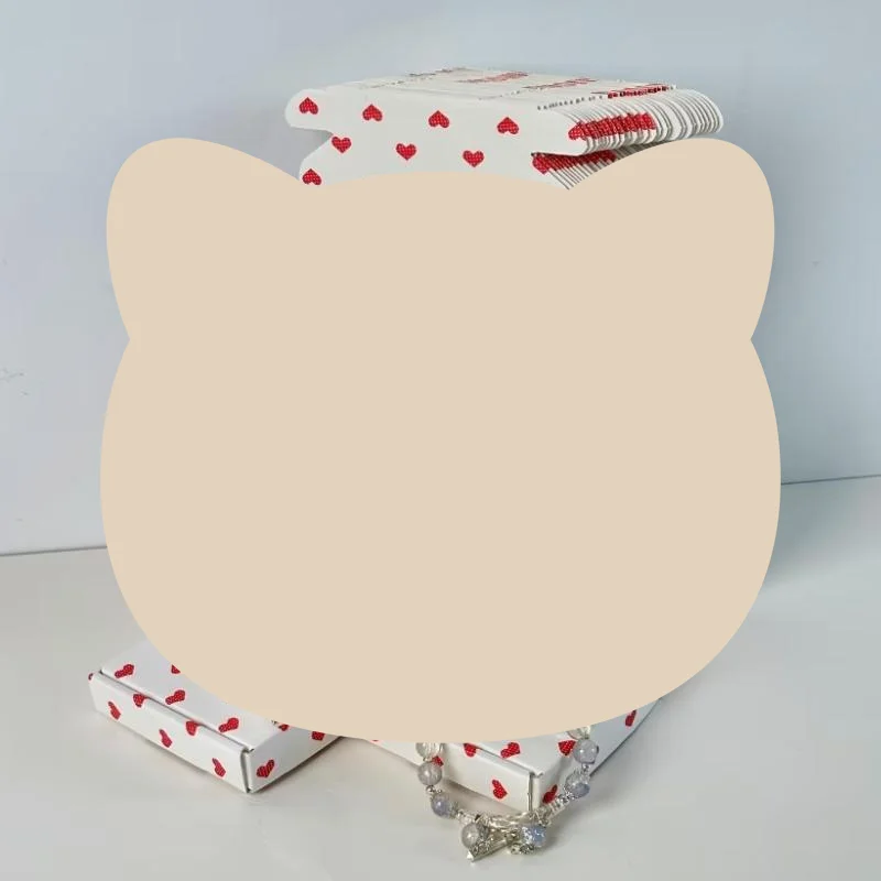 10Pcs Cute Heart Bow Printed Corrugated Shipping Box Sturdy Construction For Packing Small Gift Sunglass Jewelry Supply Kit
