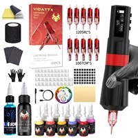 TRO Tattoo Kit HM170 Kit de pluma de tatuaje inalámbrico para maquillaje permanente Kit de máquina de tatuaje nuevo Kit de tatuaje con fuente de alimentación