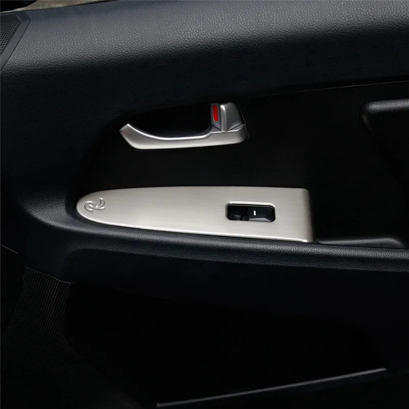 Efficientt-Car Inner Door Window Switch Panel Trim Cover For Kia Sportage R 2011-2015 Interior Modification Decal Sticker LHD