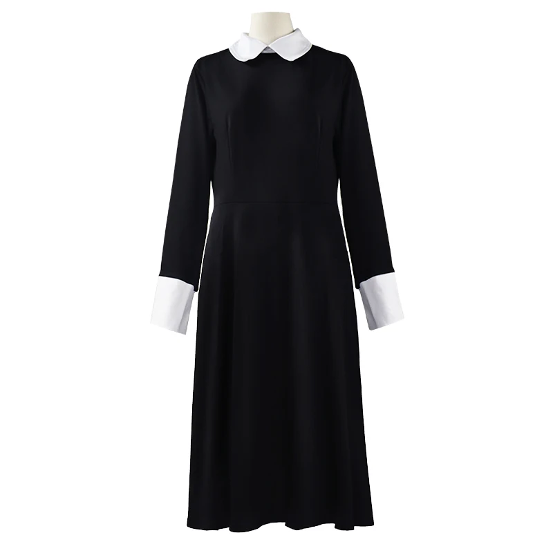 Coswear Wednesday Adams Black Dress Cosplay Clothing Adult Size