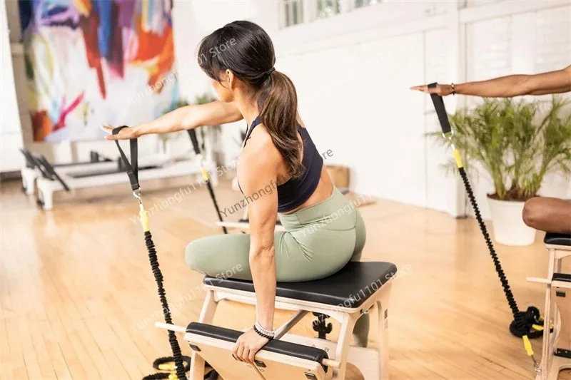 Home Use Fitness Equipment Pilates Combo Chair Chair Bundle With Slastix Resistance Bands And Accessories