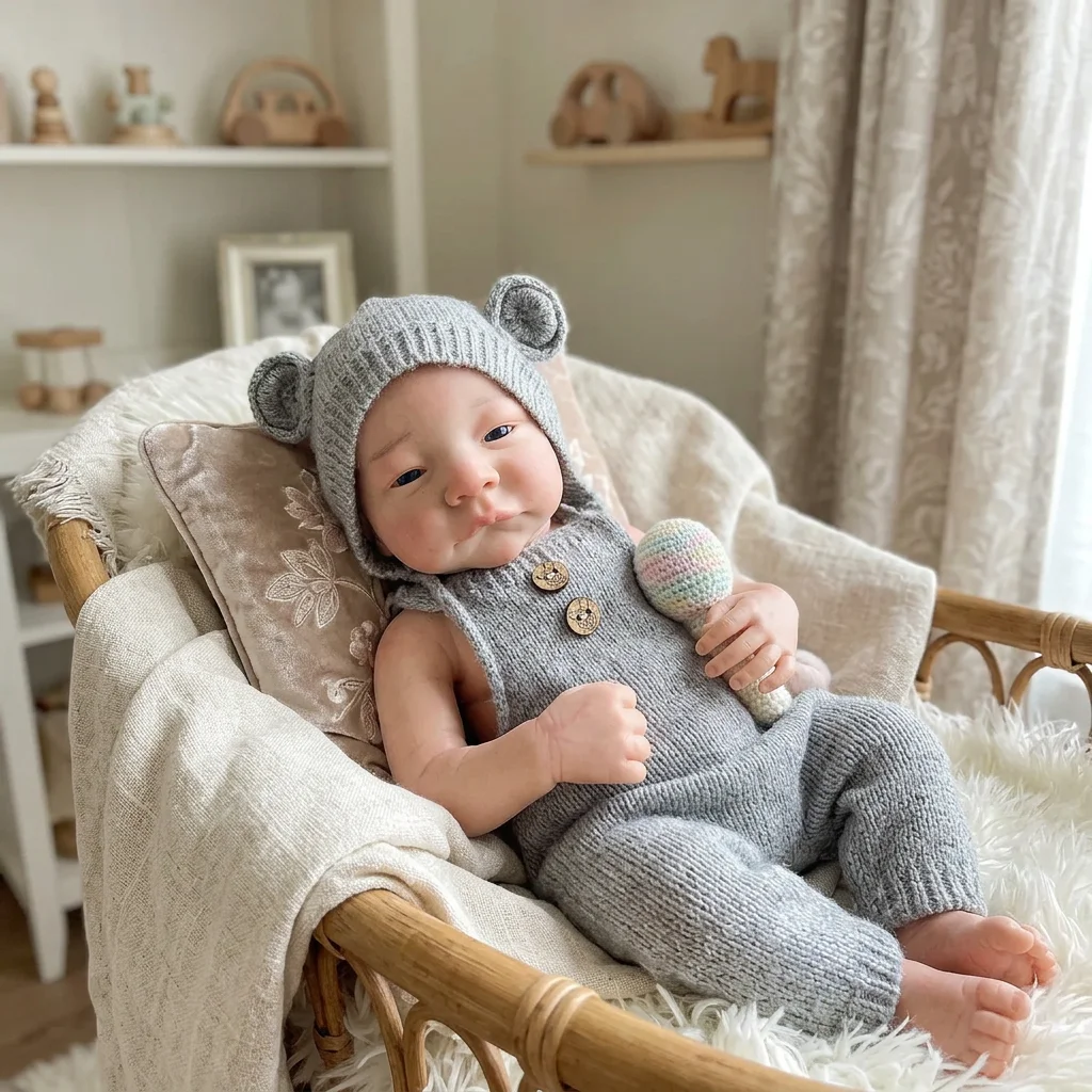 16 Inch Levi Full Body Silicone Reborn Doll Open Eyes Awake Design Lifelike Newborn Realistic Hand-Painted Waterproof