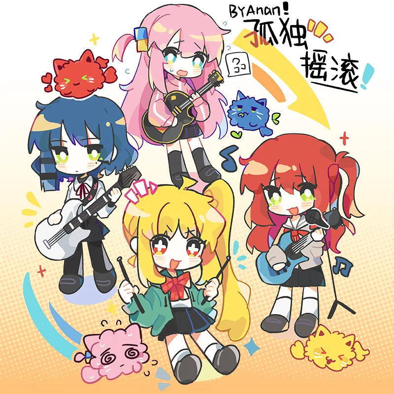 

Japanese Genuine BOCCHI THE ROCK! Yamada Ryo Gotoh Hitori Ijichi Nijika Character Peripheral Pendants Mobile Phone Collection