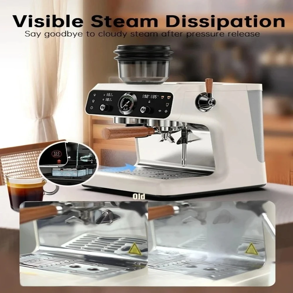 

Усовершенствованная кофемашина Barista P-ro с двумя бойлерами и встроенной кофемолкой, 30 настроек помола, для кафе, отелей, ресторанов H7B