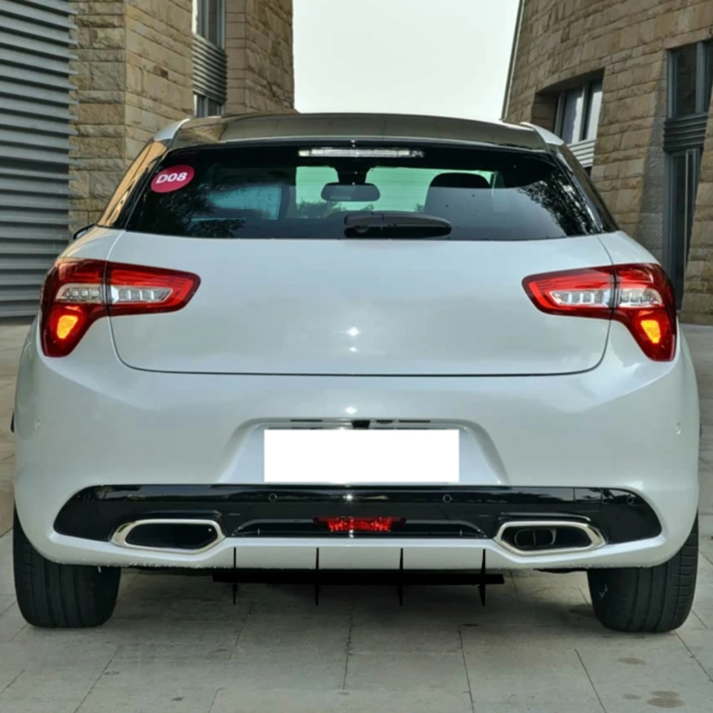 For Citroen DS DS5 2013-2018 Fin Diffuser Rear Bumper Lips Spoiler Splitter Body Kit Accessories