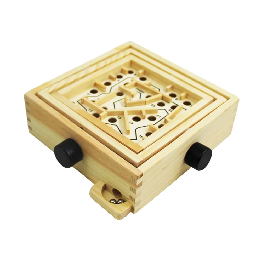 

Wooden Labyrinth Ball Puzzle Game for Kids Develop Reasoning Induction Problem Solving Abilities Stress Relief