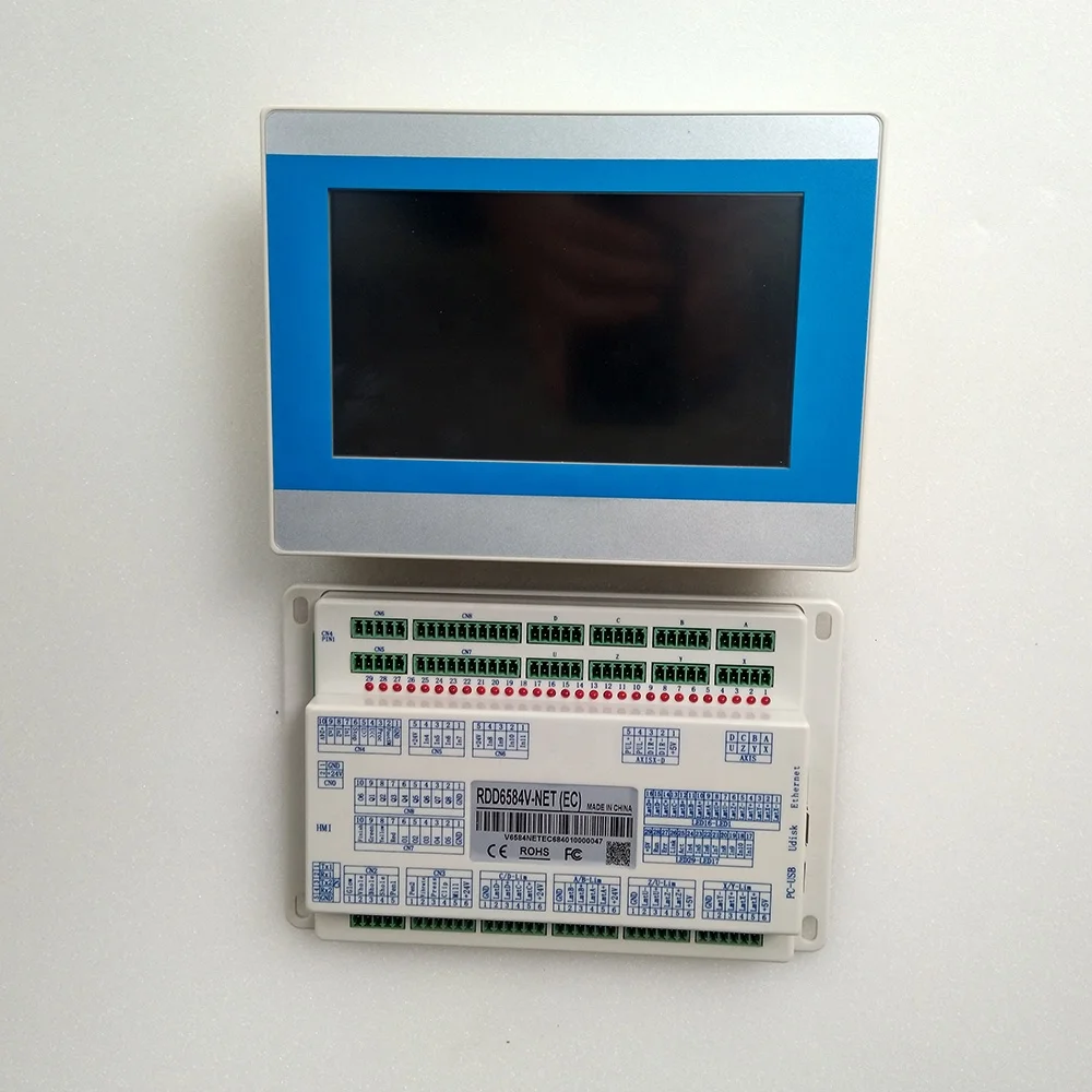 RuiDa RDD6584V-NET 24V DC 8-Axis NET Controller Control Card CCD   7-inch Touch Screen for Manufacturing Plant Digital