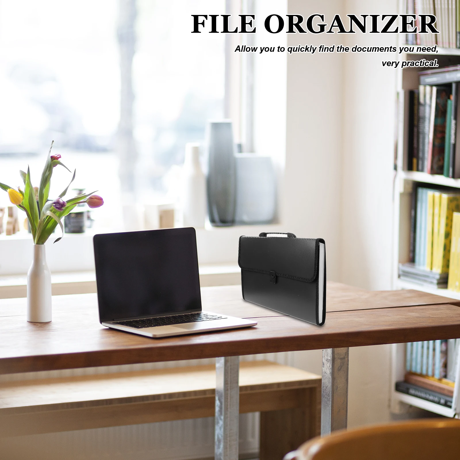 

Documents Organizer File Package Holder for Traveling Handheld Accordion Pouch Folder