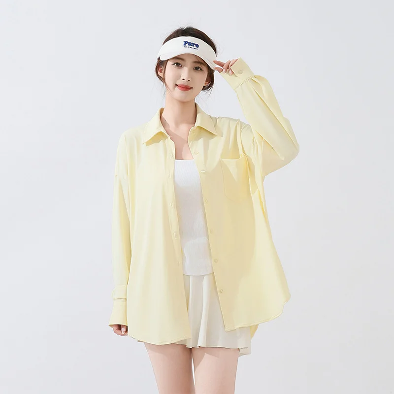 Damska koszulka z ochroną prze – Silk Blouse Button recenzja i cena