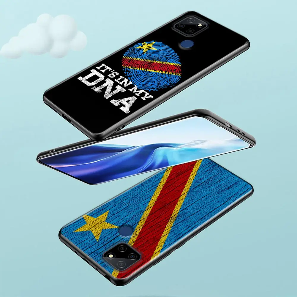 Democratic Republic Of The Congo Flag Silicone Case For Realme 5 6 Pro 6i 7 5G 7i 8 8i 9i 9 Pro Plus Phone Shell Case Soft Cover