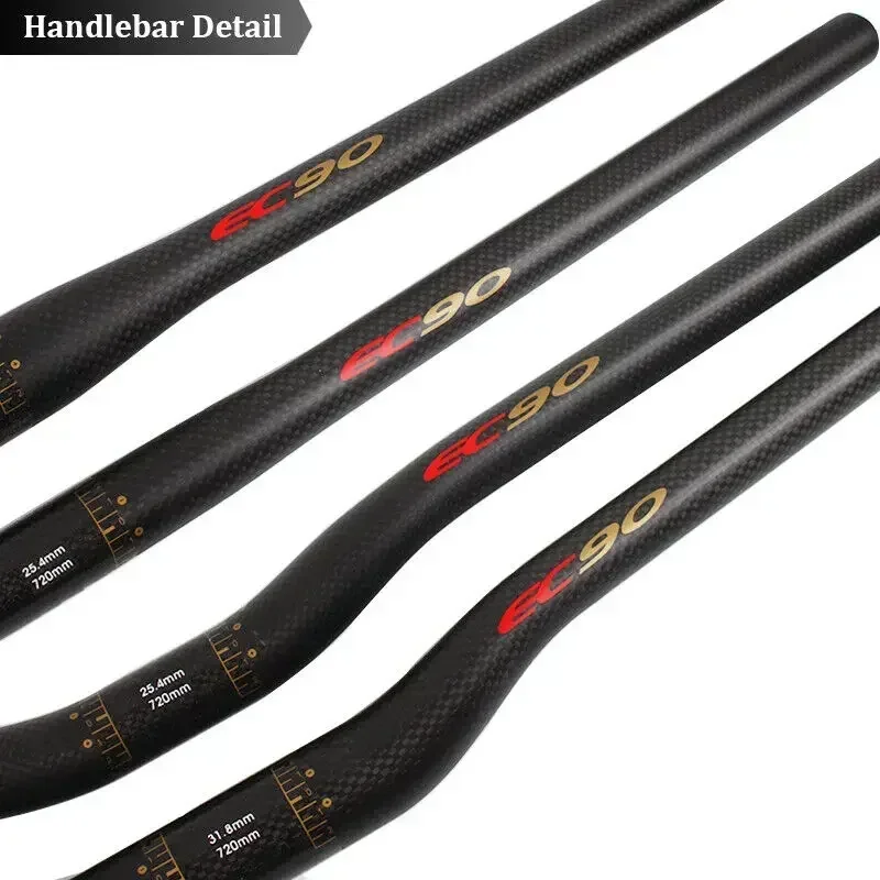 EC90 Full Carbon  Mtb Handlebar 25.4mm 31.8mm Bike Handlebar Carbon Fiber Bicycle Handle Bar 660/680/700/720/740/760mm Riser Bar