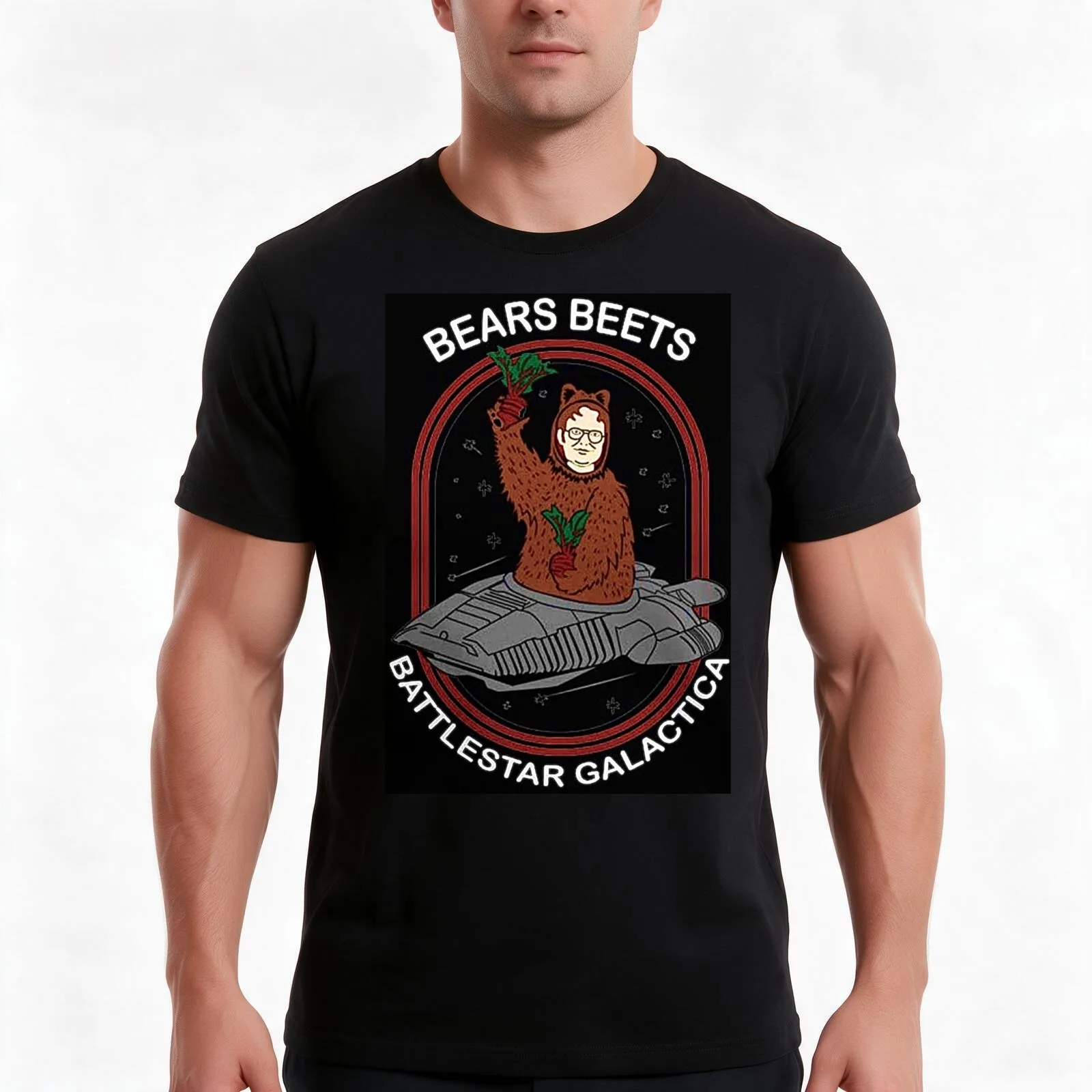 Bears beets Battlestar Galactica T-Shirt Summer Casual Cotton Tee Oversized Streetwear Tops Vintage Graphic Print