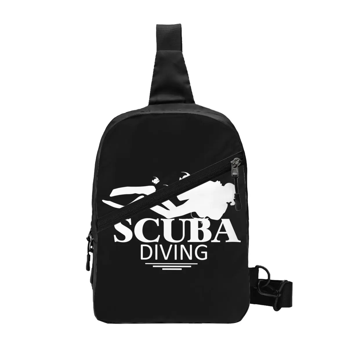 

Custom Fashion Funny Scuba Diving Sling Crossbody Backpack Men Dive Shoulder Chest Bag for Traveling