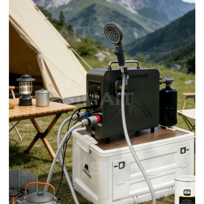 Portable Thermostatic Water Heater, Intelligent Control Shower and Bath, Outdoor Camping Self-driving Tour 6L