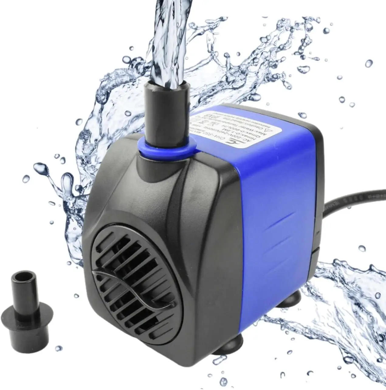 CHANCS CHA-750 AC 220V 185GPH Submersible Pump 720L/H 12W Quiet Water Pump 3.94ft High Head with 1.4m Power Cord