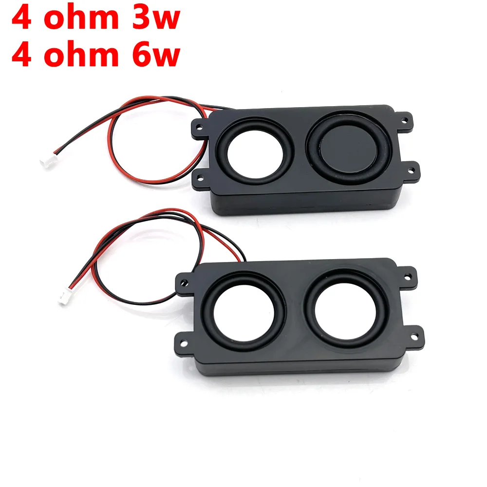 1pcs 4 ohm 3w 4 ohm 6w  Full Range Clear Sound Cavity Speaker Dual Vibration membrane Audio loudspeaker Box For TV computer