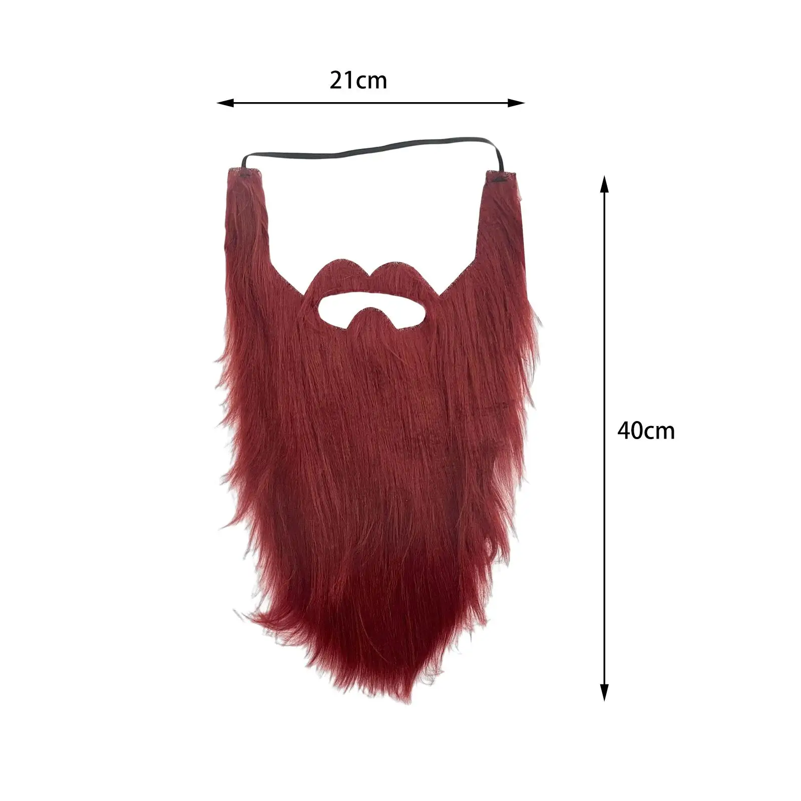 Realistic Long Beard Cosplay Kit Plush False Mustache Facial Hair Set for Masquerade Party Supplies