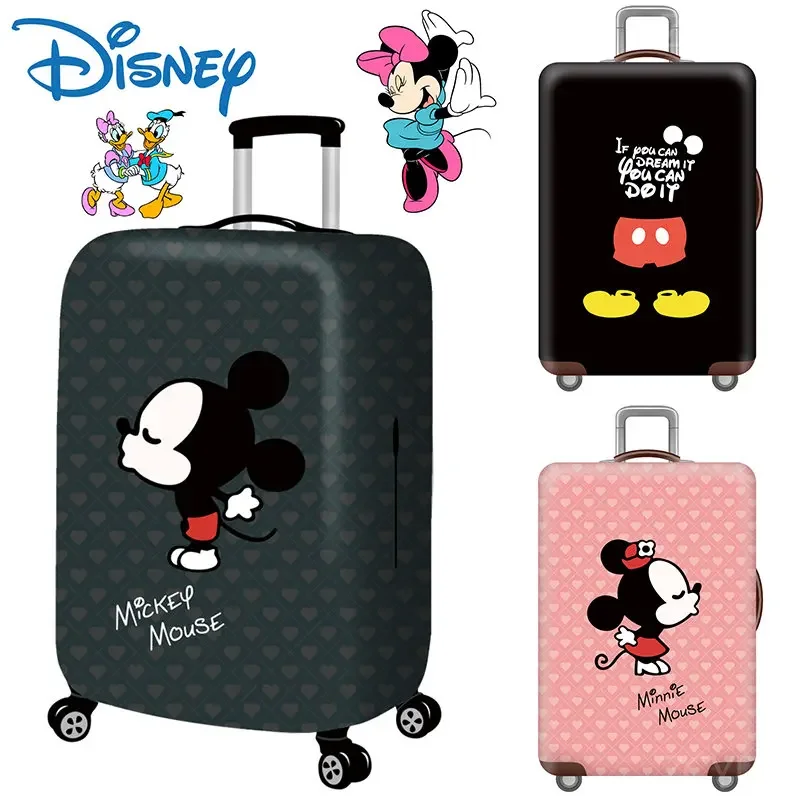 Disney Mickey Mouse Travel Luggage Protective Cover Fashion Animation Man Female Suitcase Cover Cartoon Trolley Bag Dust Cover