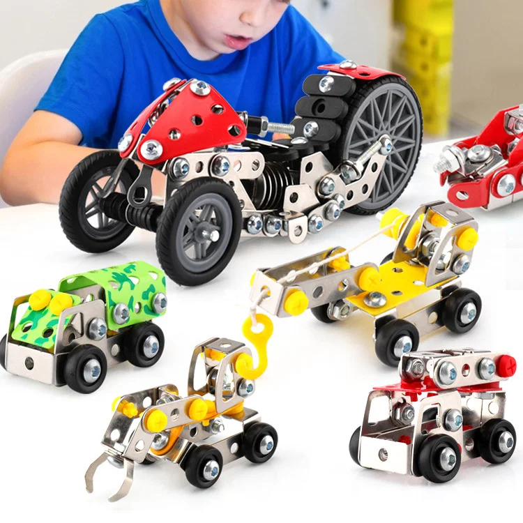 Steel Block Toys Boy Toys Building Blocks Sets  For Children Toys Birthday Gift Twisting screws to assemble toys Boy Gift