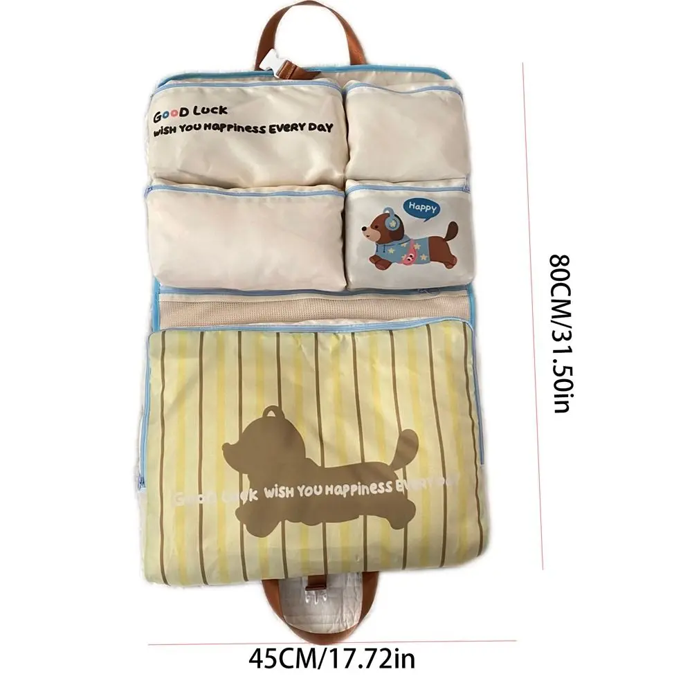 Large Capacity Travel Storage Bag Divided Storage Hanging Luggage Organizing Bag Lightweight with Handle Handheld Sorage Bag