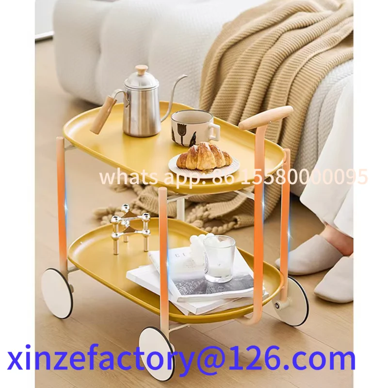 Customizable New Nordic Creative Sofa Side Table Kitchen Living Room Snack Rack Simple Cart Storage