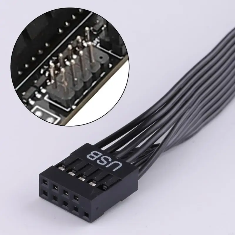 

652F High-Speed 9Pin USB 2.0 Extension Cable Male to Female Port for Computer Motherboard (20cm/30cm/50cm)