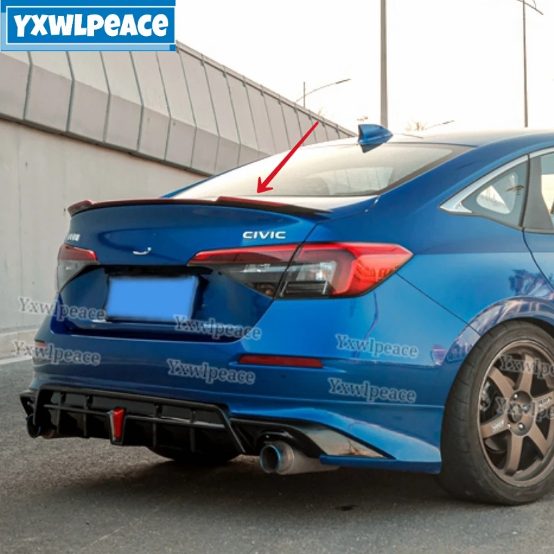 

For Honda 11th New Civic 2022 Spoiler High Quality ABS Plastic Material Rear Trunk Lip Spoiler Wing Body Kit Accessories