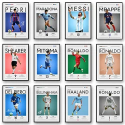 World Famous Football Star Soccer Player Sports Posters and Prints Canvas Printing Wall Art Picture for Living Room Decor Gifts