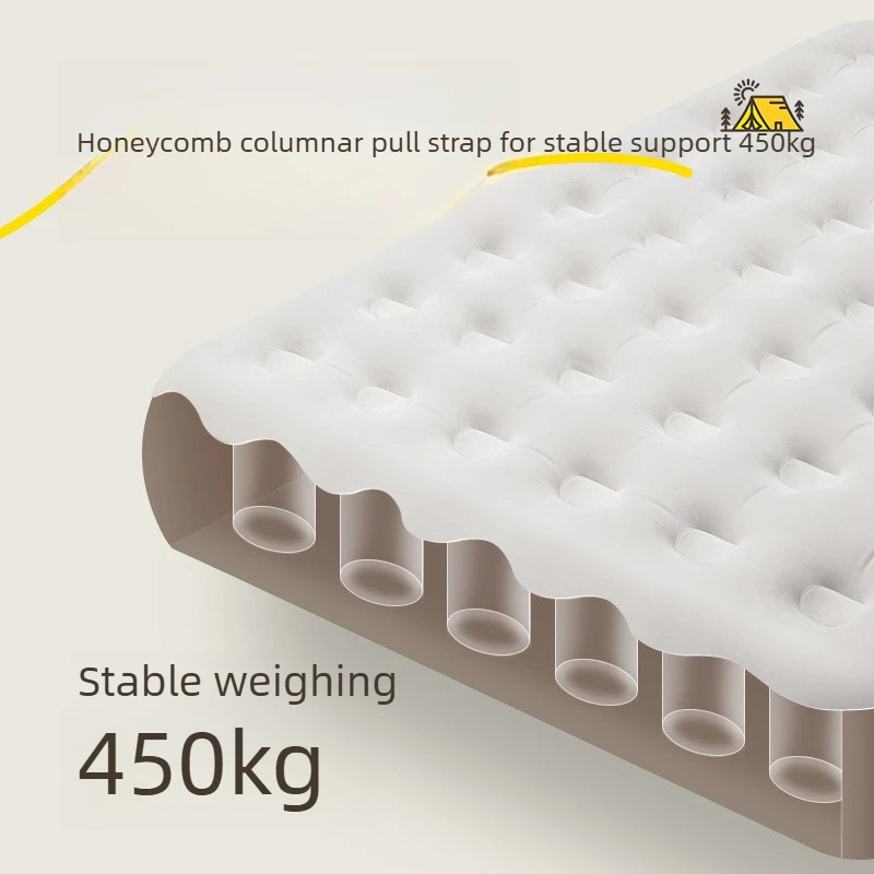 Self‑Inflating Air Mattress, Portable Thick Sleeping Pad for Outdoor Camping Tent, Lazy Inflatable Bed for Household Floor Rest